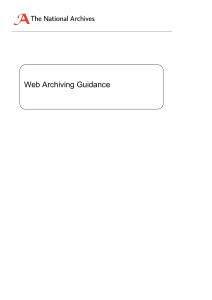 Web Archiving Guidance