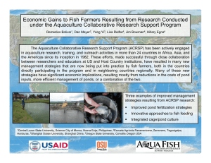 Economic Gains to Fish Farmers Resulting from Research Conducted