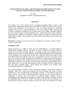 MARINE PROTECTED AREA AND ITS SOCIO-ECONOMIC IMPACTS ON THE