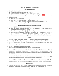 Math 342 Problem set 4 (due 2/2/09) The natural numbers 1. a