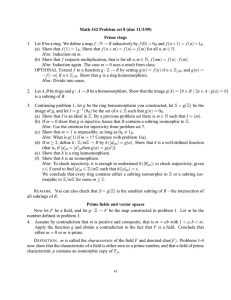 Math 342 Problem set 8 (due 11/3/09) Prime rings 1. R