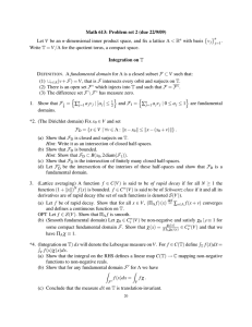 Math 613: Problem set 2 (due 22/9/09) v