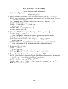 Math 121: Problem set 9 (due 20/3/12) Sections 9.1: All problems.