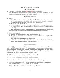 Math 342 Problem set 2 (due 20/9/11) The natural numbers 1. 5
