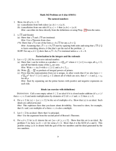 Math 342 Problem set 4 (due 4/10/11) The natural numbers 1.