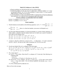 Math 223: Problem set 1 (due 12/9/12)