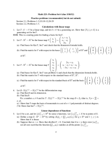 Math 223: Problem Set 4 (due 3/10/12) Section 2.1, Problems 1-3,5,9,10-12,28-29