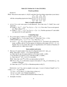 Math 223: Problem Set 11 (due 23/11/2012) Practice problems Section 6.1