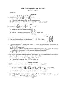 Math 223: Problem Set 12 (due 30/11/2012) Practice problems Section 6.1 Calculation