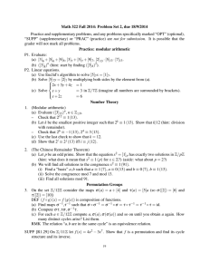 Math 322 Fall 2014: Problem Set 2, due 18/9/2014