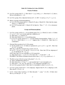 Math 322: Problem Set 4 (due 2/10/2014) Practice Problems