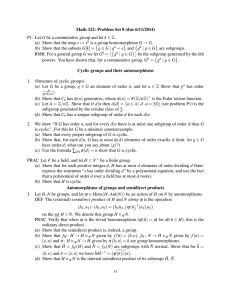 Math 322: Problem Set 8 (due 6/11/2014)