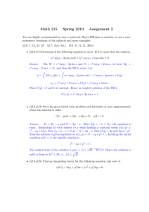 Math 215 Spring 2010 Assignment 2