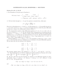 MATHEMATICS 215/255, HOMEWORK 3 – SOLUTIONS