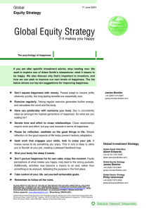 Global Equity Strategy Equity Strategy Global If it makes you happy