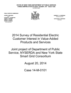 STATE OF NEW YORK DEPARTMENT OF PUBLIC SERVICE