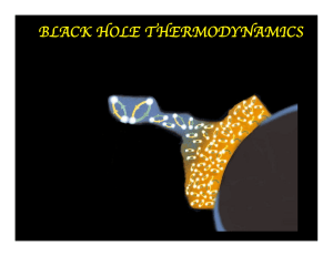 BLACK HOLE THERMODYNAMICS