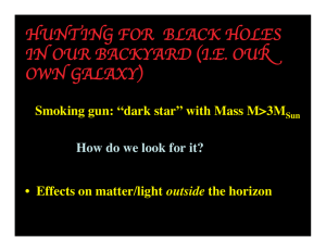 !UNTING FOR  BLACK HOLES &#34;N OUR BACKYARD #I.E. OU$ OWN GALAXY% outside