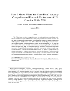 Does It Matter Where You Came From? Ancestry