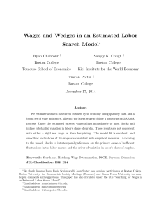 Wages and Wedges in an Estimated Labor Search Model