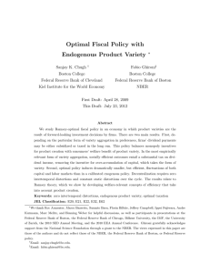 Optimal Fiscal Policy with Endogenous Product Variety