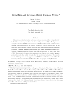 Firm Risk and Leverage Based Business Cycles