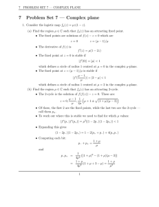 7 Problem Set 7 — Complex plane