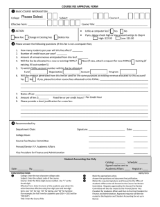 COURSE FEE APPROVAL FORM  ❶