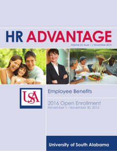 HR ADVANTAGE Employee Benefits 2016 Open Enrollment