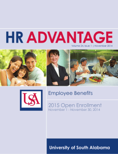 HR ADVANTAGE Employee Benefits 2015 Open Enrollment