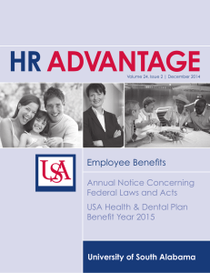 HR ADVANTAGE Employee Benefits Annual Notice Concerning