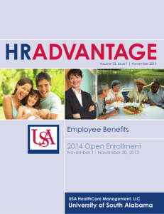 HR ADVANTAGE Employee Benefits 2014 Open Enrollment