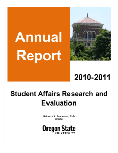 Annual Report 2010-2011 Student Affairs Research and