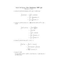 Math 102 Spring 2008: Solutions: HW #2