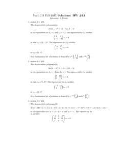 Math 211 Fall 2007: Solutions: HW #13