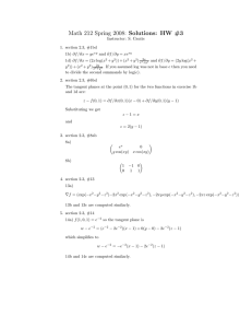 Math 212 Spring 2008: Solutions: HW #3