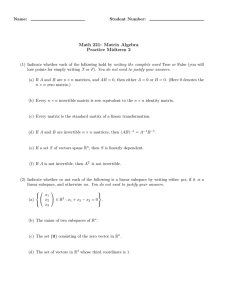 Math 221: Matrix Algebra Practice Midterm 2