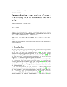 Renormalisation group analysis of weakly self-avoiding walk in dimensions four and higher