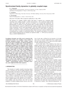 Synchronized family dynamics in globally coupled maps N. J. Balmforth