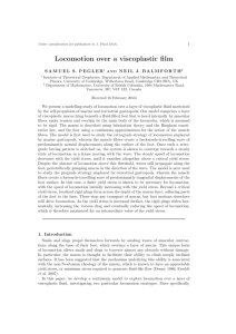 Locomotion over a viscoplastic film 1