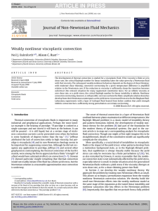ARTICLE IN PRESS Journal of Non-Newtonian Fluid Mechanics Weakly nonlinear viscoplastic convection