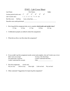 IT452 - Lab Cover Sheet