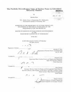 The  Portfolio  Diversification  Value  of ... Electricity  Markets ARCiyES ©