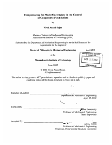 Compensating  for Model  Uncertainty  in the Control