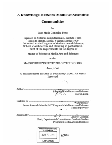 A Knowledge-Network  Model  Of Scientific Communities