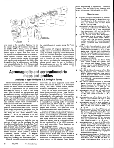 Aeromagnetic and aeroradiometric profiles