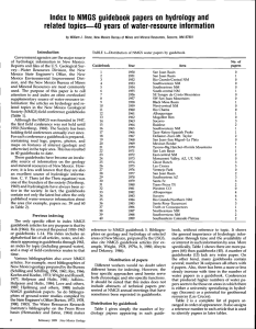 guidebook papers Index to NMGS