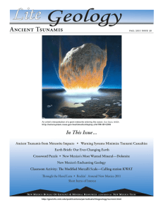 Lite Ancient Tsunamis In This Issue ...