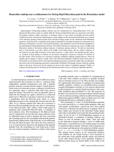 Homoclinic snaking near a codimension-two Turing-Hopf bifurcation point in the... J. C. Tzou, Y.-P. Ma, A. Bayliss,