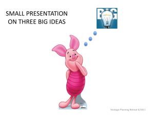 SMALL PRESENTATION ON THREE BIG IDEAS Strategic Planning Retreat 6/2011